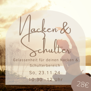 Nacken & Schulter Special – Sa, 23.11.24